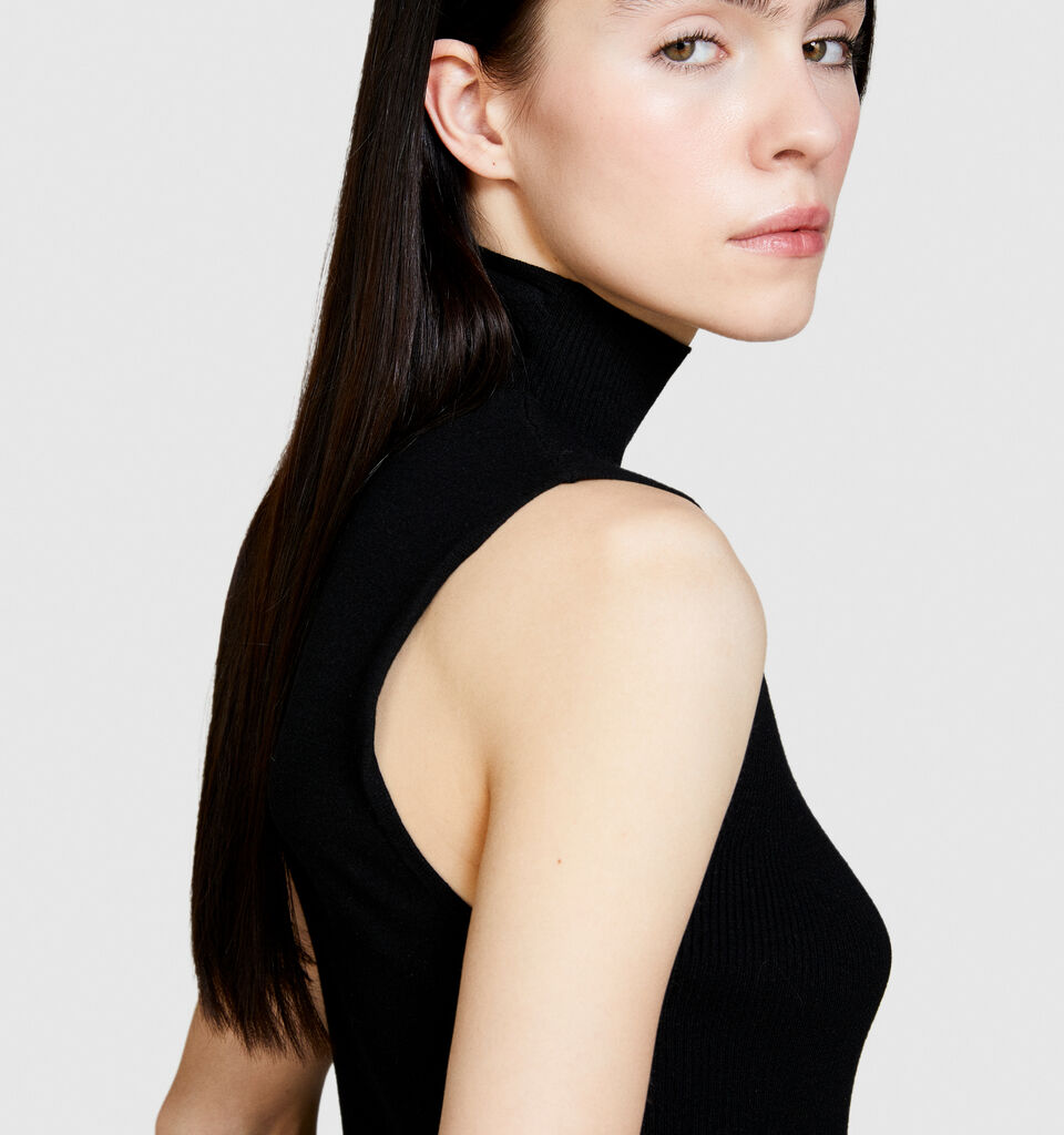 Knit top - women's tops - Black | Sisley image number 5